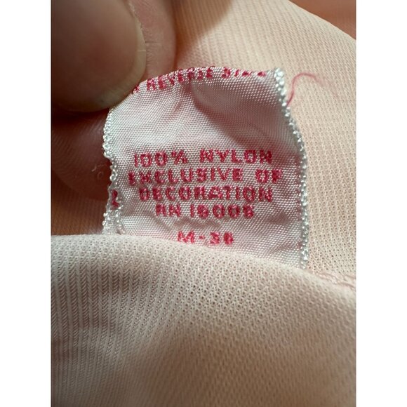 Vintage Sears Pink Nylon Short Sleeve Button-Front Nightgown With Satin Trim & P - Picture 6 of 16
